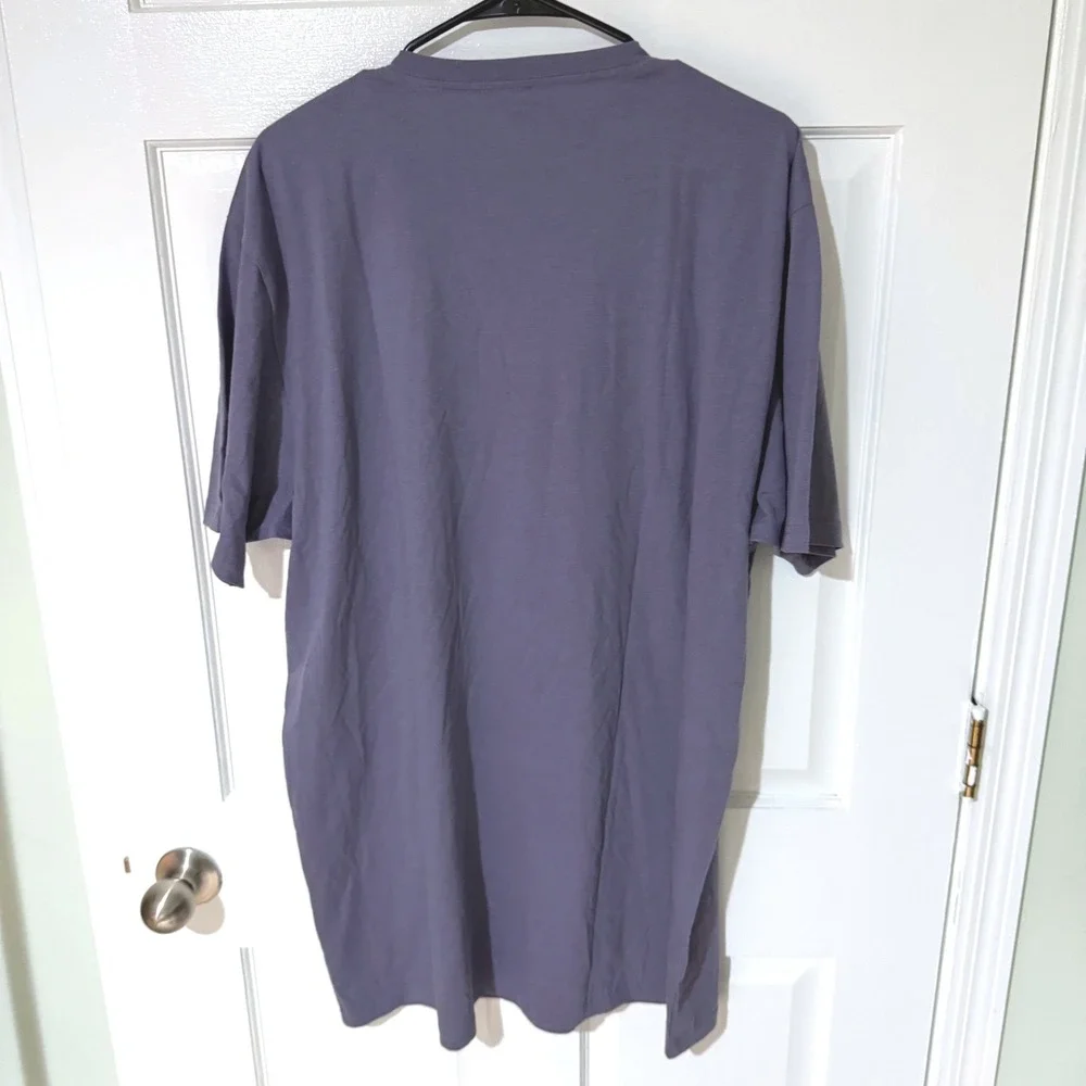 Fresh Clean Threads Mens 2XL Tall V-Neck T-Shirt Purple StratuSoft Cotton Blend
